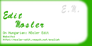 edit mosler business card