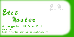 edit mosler business card
